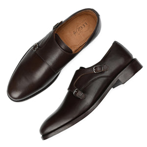 MONKSTRAP KURT ANTIQUE ITALIAN LEATHER DRESS SHOE GOODYEAR WELTED