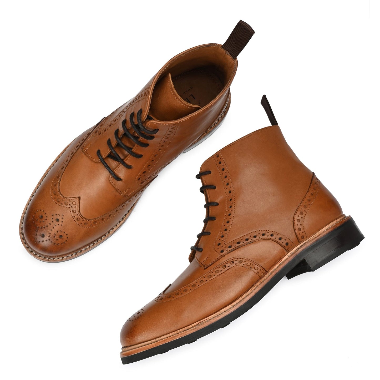 Fin Combat Brogue Boot Signature Tan - Goodyear Welted
