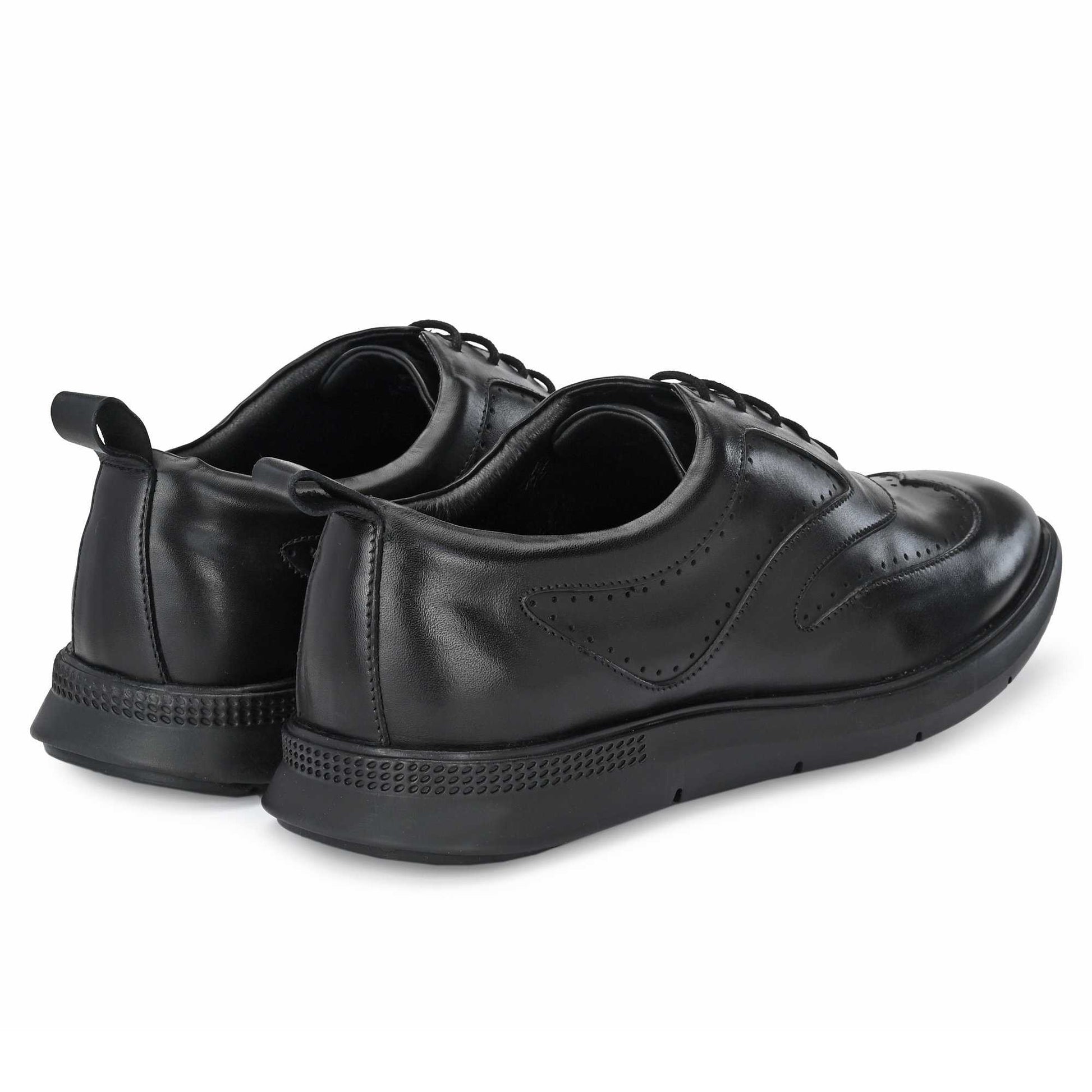 Legwork Classico Wingtip Oxford Black Full Grain Leather Sneaker